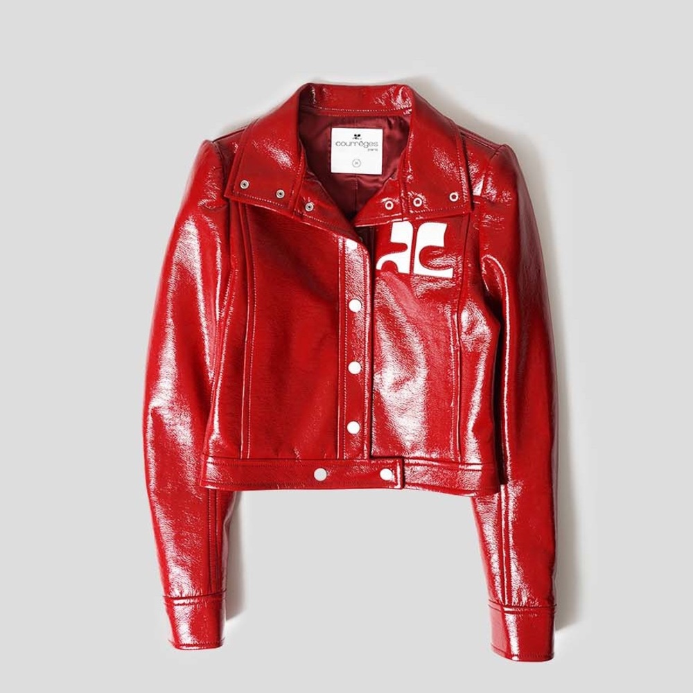Courreges Red Reedition Vinyl Jacket